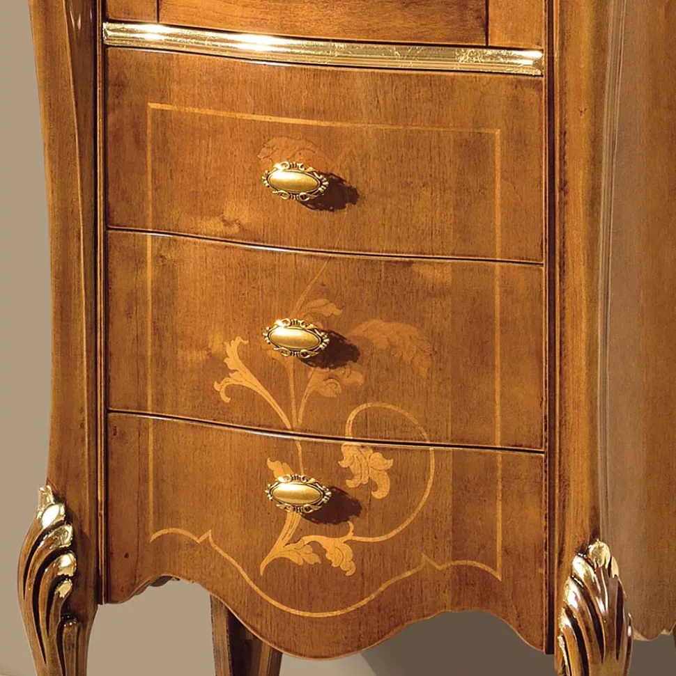 Kleiner Vitrinenschrank mit Tür & Schubladen - Carlenna I