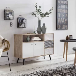 Kleines Sideboard Drondo im Retro Design
