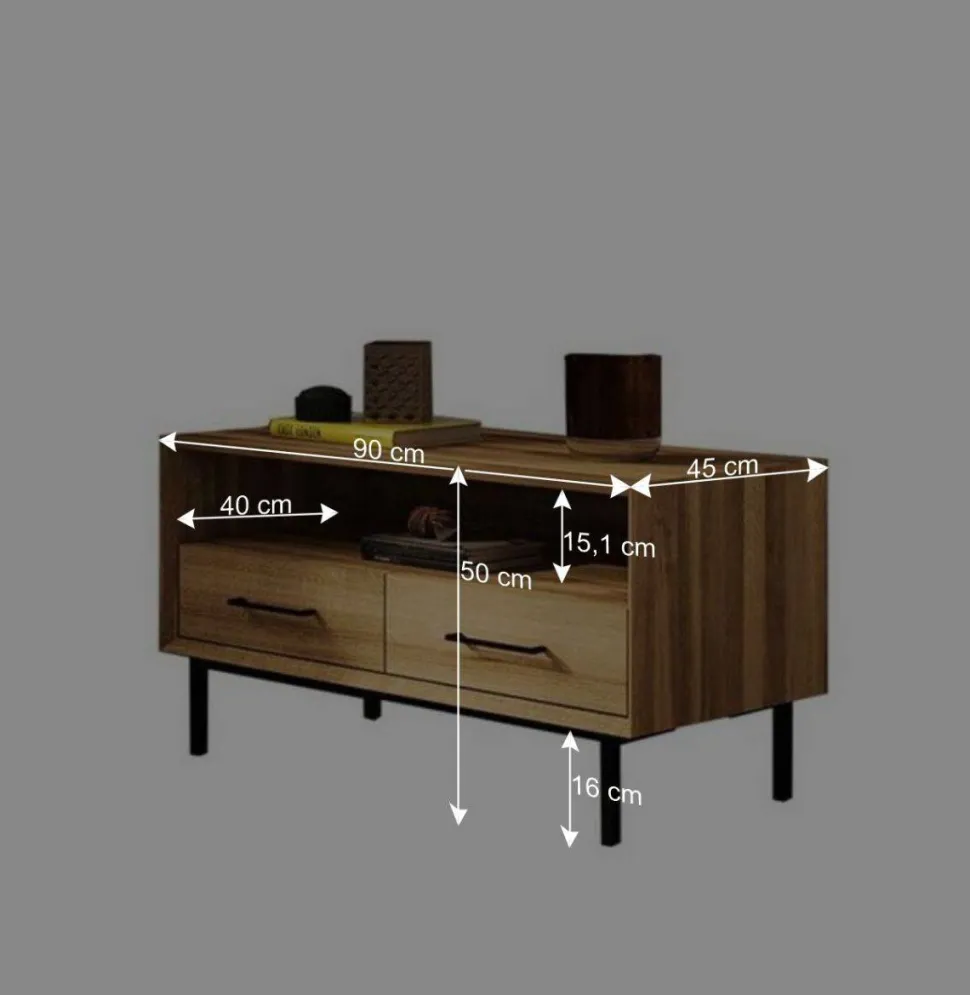 Kleines TV Board im Format 90x50x45 cm - Kerfa