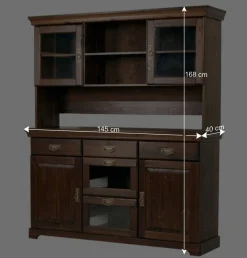 Kolonialstil Buffet in Kiefer dunkel - Jurcavs