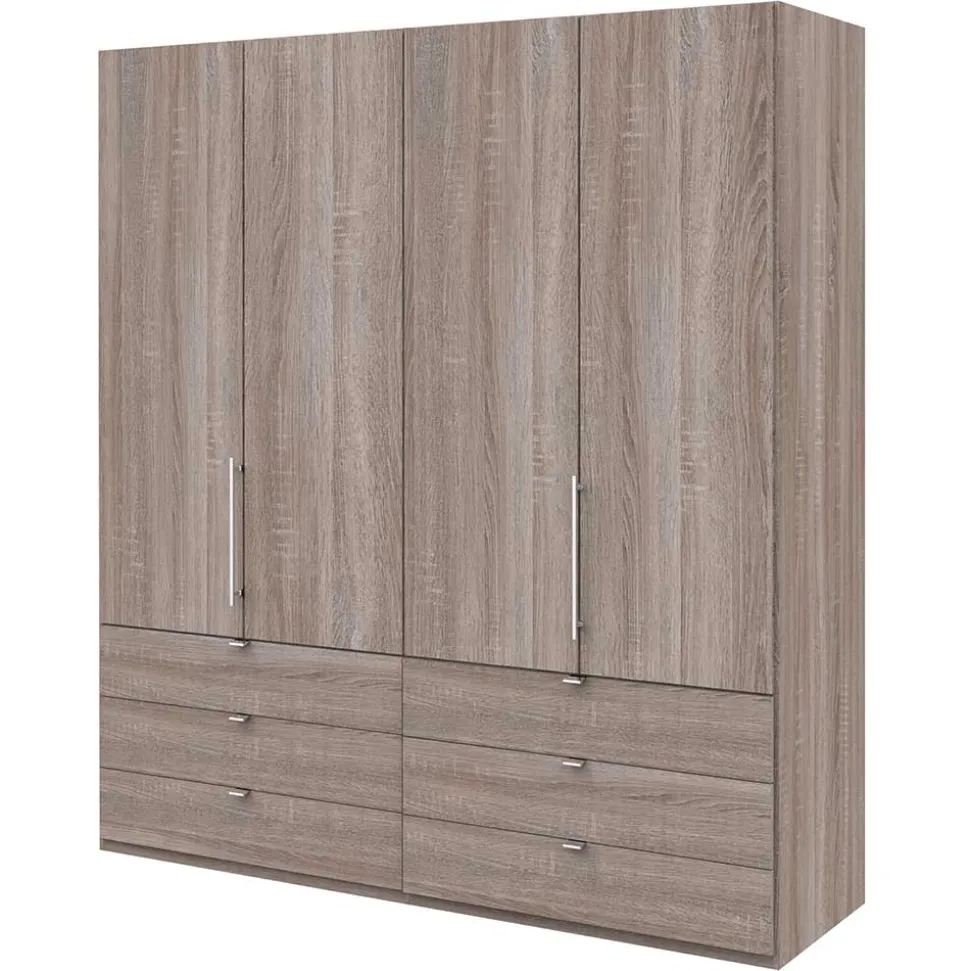 Kombi Falttüren-Schrank mit sechs Schubladen - Crenba