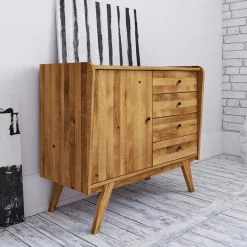 Kombi Holzkommode aus geölter Wildeiche - Hardus