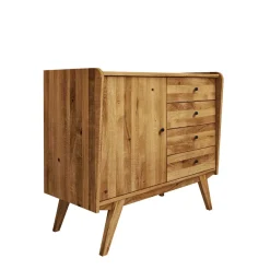 Kombi Holzkommode aus geölter Wildeiche - Hardus