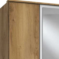 Kombi Kleiderschrank in Plankeneiche mit Weiß - Curacao