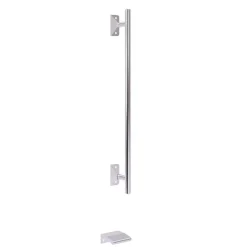 Kombi Kleiderschrank in Weiß Glas & Eiche Bianco - Nuetran