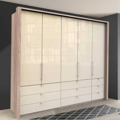 Kombi Kleiderschrank mit 2 breiten Abteilen - Rativian