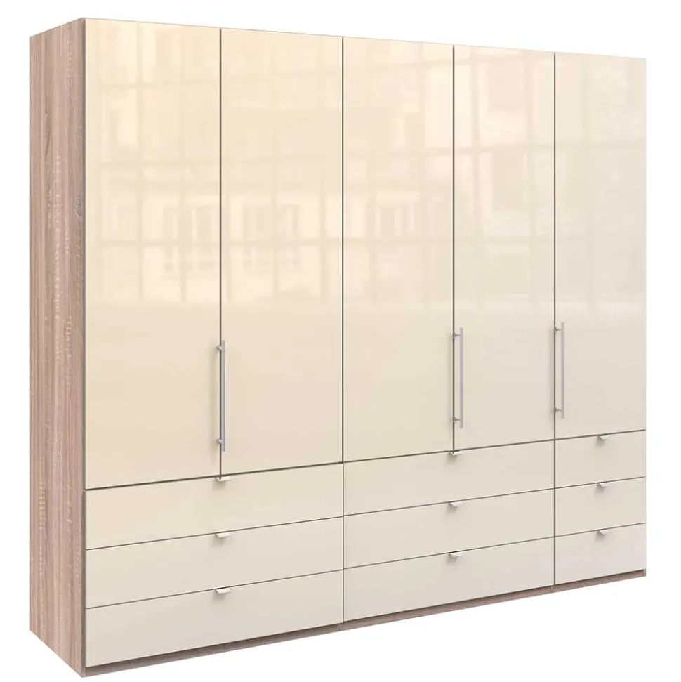 Kombi Kleiderschrank mit 2 breiten Abteilen - Rativian