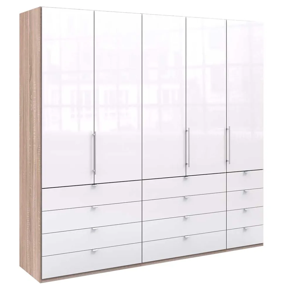 Kombi Kleiderschrank mit 12 Schubkästen - Bosays