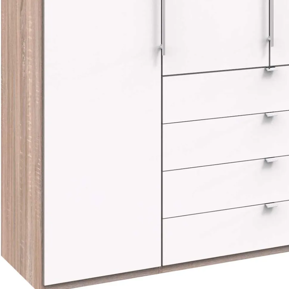 Kombi Kleiderschrank mit Schubkästen und Falttüren - Vaclyn
