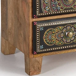Kombi Kommode mit Mandala Malereien Front - Marike