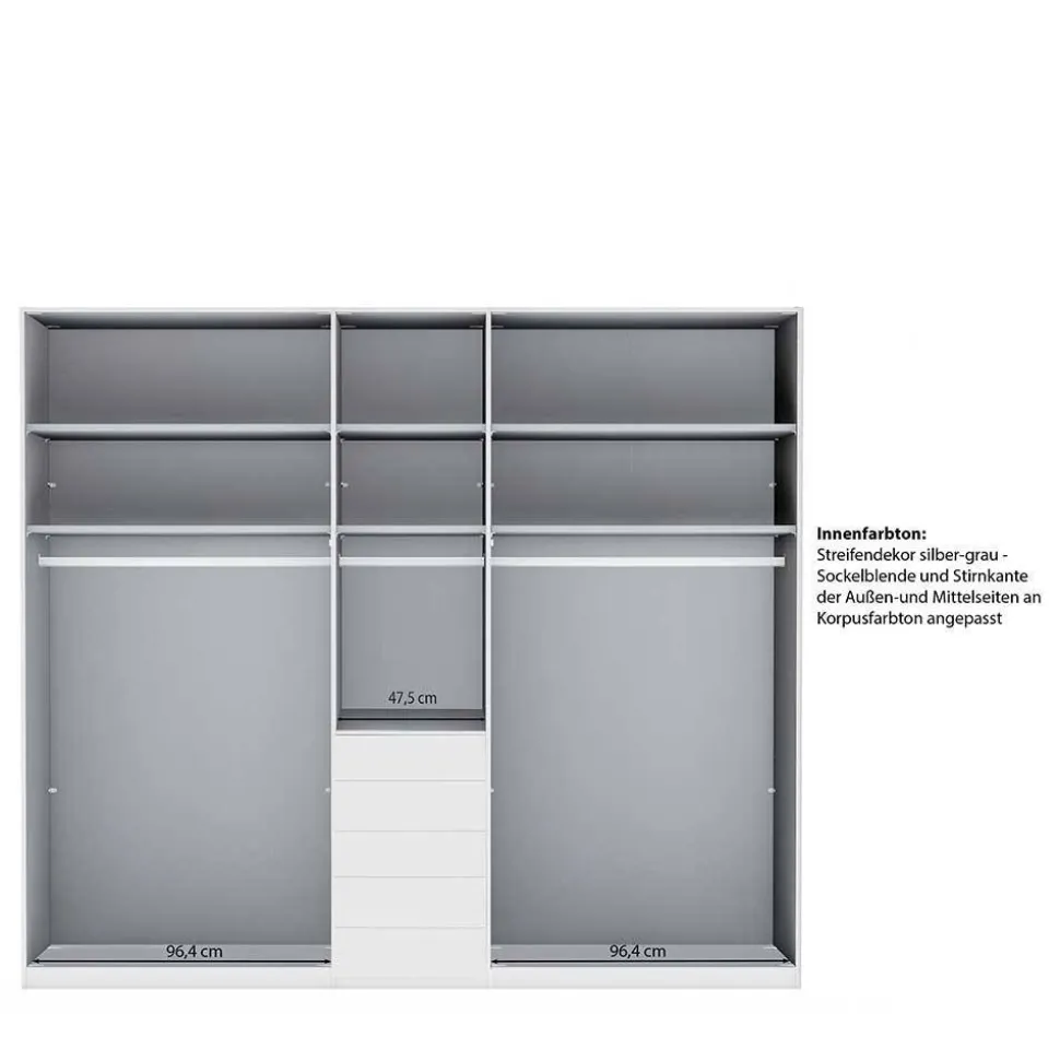 Kombi-Drehtürenschrank 5-türig - Pascan