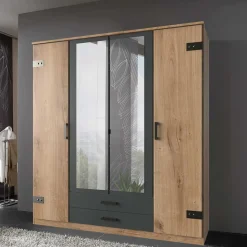 Kombi-Kleiderschrank in Plankeneiche Dekor - Corpus