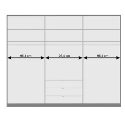 Kombi-Kleiderschrank mit Spiegel-Falttür - Bosays II
