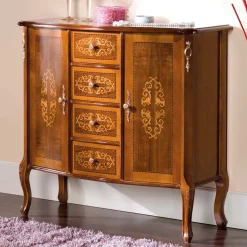 Kombikommode im Barock Design Natale in Nussbaum