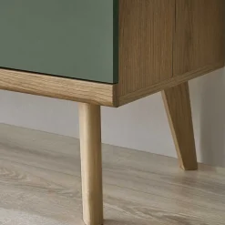 Kombi-Kommode in Graugrün und Wildeiche - Oliva