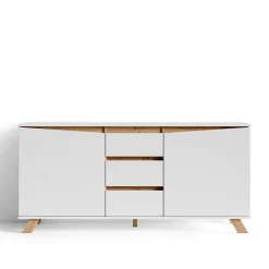 Kombi-Kommode in Weiß und Wildeiche - Cady