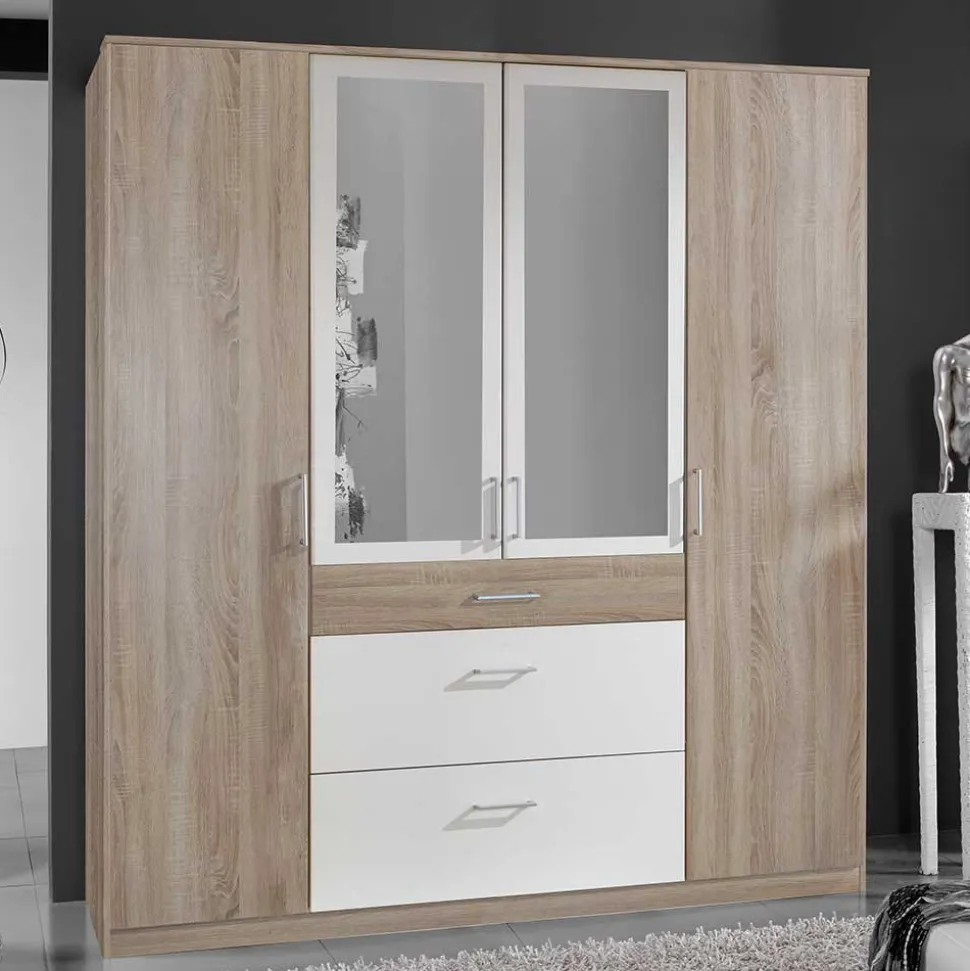 Kombi-Schlafzimmerschrank mit drei Schubladen - Coros