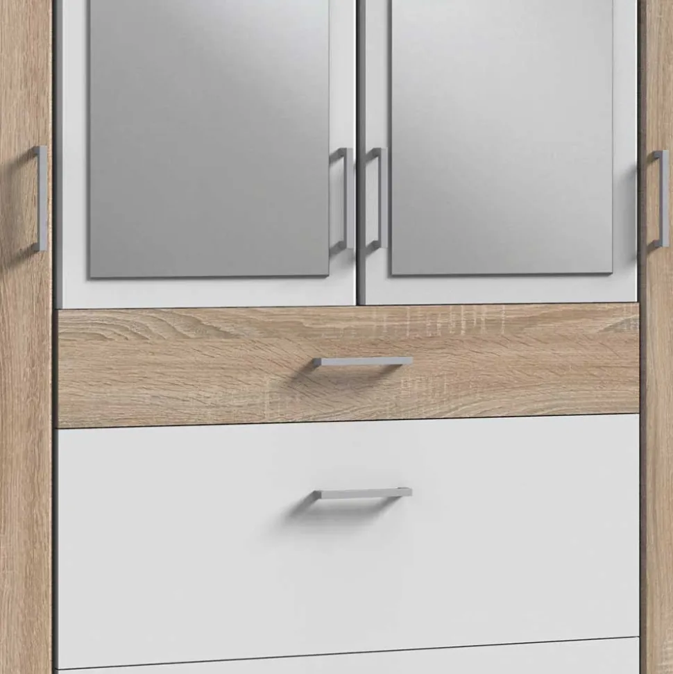 Kombi-Schlafzimmerschrank mit drei Schubladen - Coros