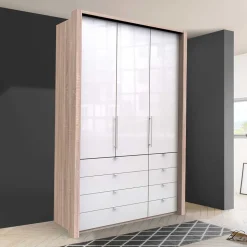 Kombi-Schlafzimmerschrank mit 2 Türen und 8 Schubkästen - Bosays