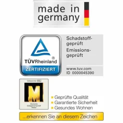 Komfort Doppelbett Anglesia und Nachttisch Set (dreiteilig)