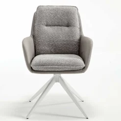 Komfort Esstischsessel in Grau - Basel (2er Set)