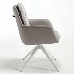 Komfort Esstischsessel in Grau - Basel (2er Set)