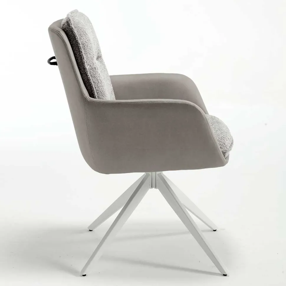 Komfort Esstischsessel in Grau - Basel (2er Set)