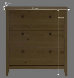 Kommode aus Kiefer geölt & gebeizt - Precio