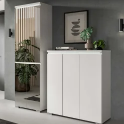 Kommode für Schuhe in Weiß - Dany