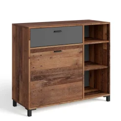 Kommode in Altholz Optik & Anthrazit - Bosco