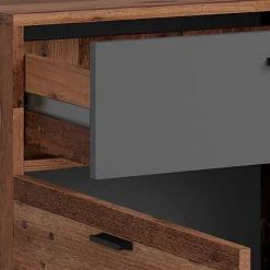 Kommode in Altholz Optik & Anthrazit - Bosco