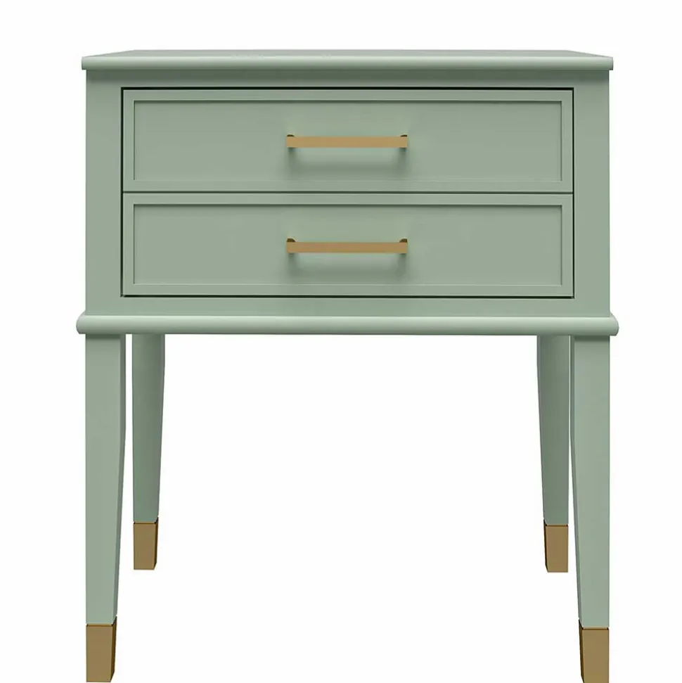 Kommode in Blassgrün mit Gold - Ashbey