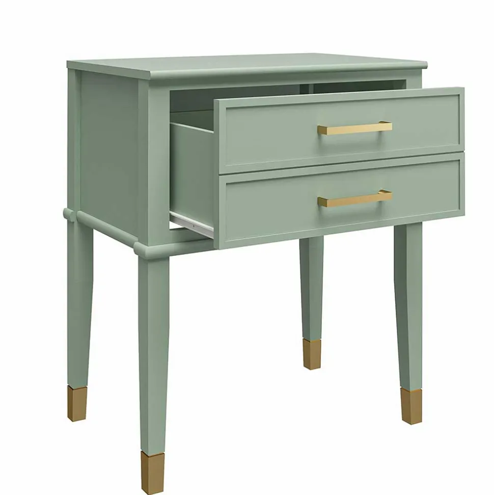 Kommode in Blassgrün mit Gold - Ashbey