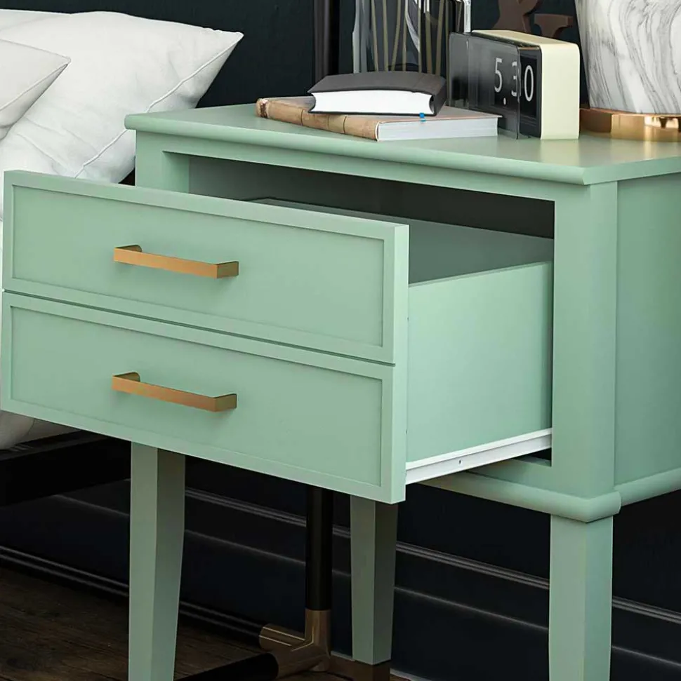Kommode in Blassgrün mit Gold - Ashbey