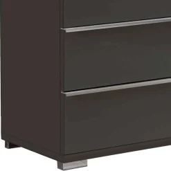 Kommode in Braun mit Glasfront - Madita