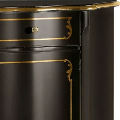 Kommode in Dunkelbraun und Gold - Julya