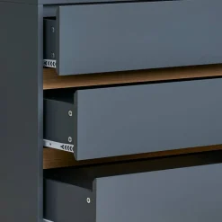 Kommode in Dunkelgrau und Kiefer - Street