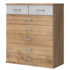 Kommode in Eiche & Hellgrau - Anca