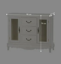 Kommode Liacora mit Glastüren