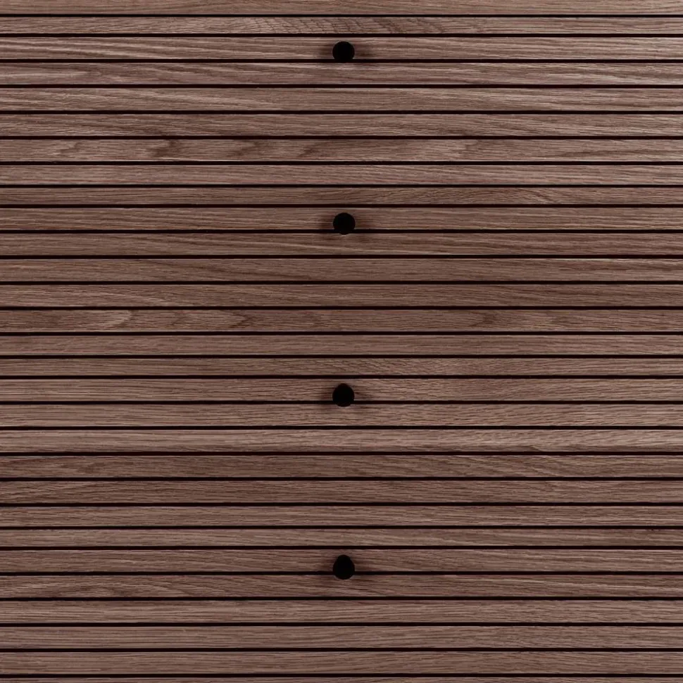 Kommode mit dunklem Furnier in Braun - Wega