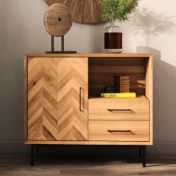 Kommode mit Fach & Tür & zwei Schubladen - Kerfa