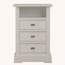 Kommode mit Fach und Schubladen in Antikweiß - Annot