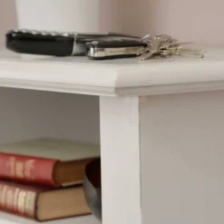 Kommode mit Fach und Schubladen in Antikweiß - Annot