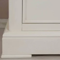 Kommode mit Fach und Schubladen in Antikweiß - Annot