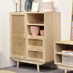 Kommode mit Füllungen aus Wiener Geflecht - Oncinasa