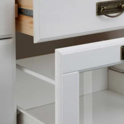 Kommode mit Glas in Weiß & Honig - Brasivon