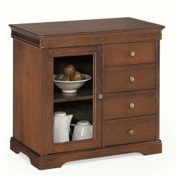 Kommode mit Glastür und vier Schubladen - Lemerzi