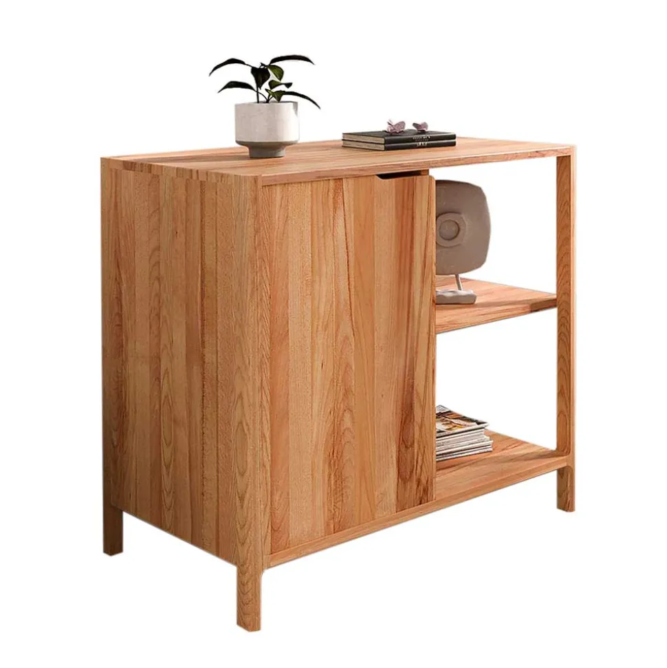 Kommode mit Tür und zwei offenen Fächern - Lana