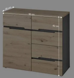 Kommode mit vier Schubladen & Tür - Kuetra I