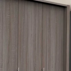 Kompakt Kleiderschrank in Holzoptik Eiche dunkel - Crenba